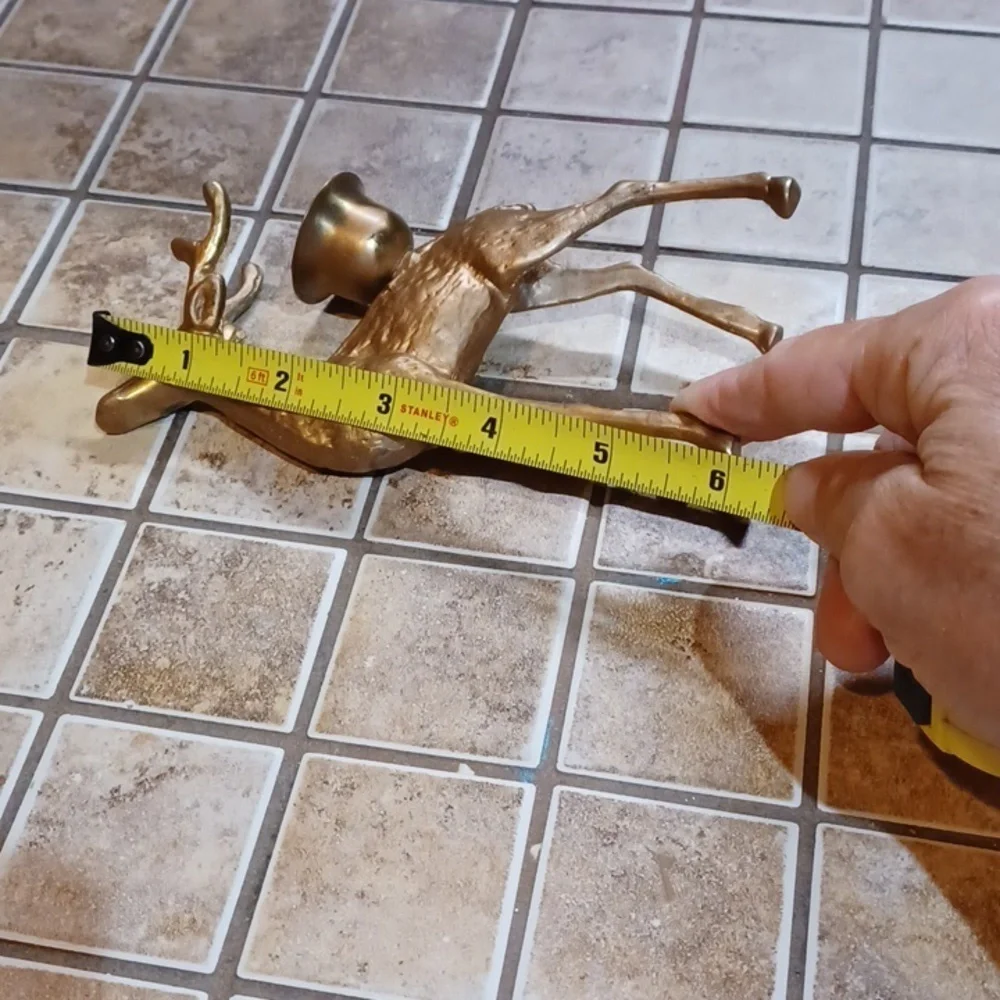 Brass Vintage‎ Reindeer Candle Holder